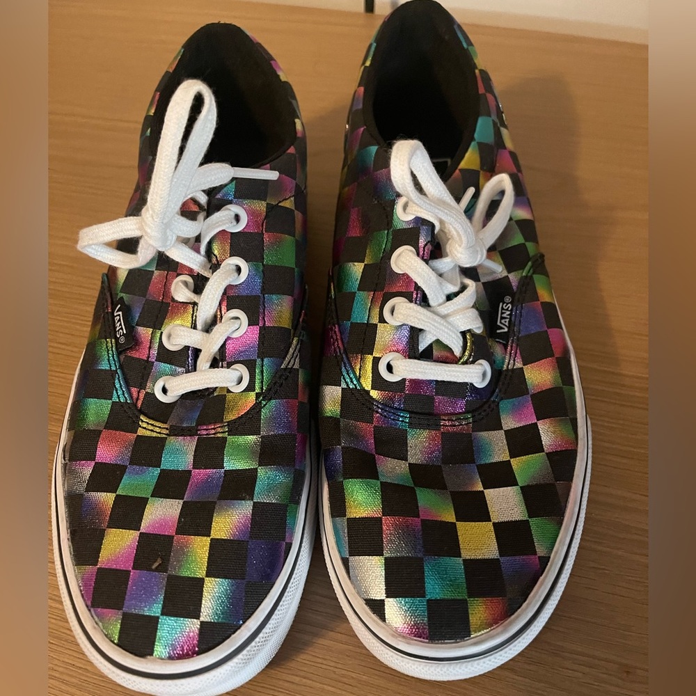 Metallic checkered Vans